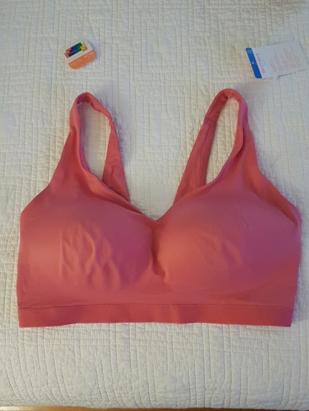 Warner's Wireless Molded Cup Sports Bra - Coral Pink
